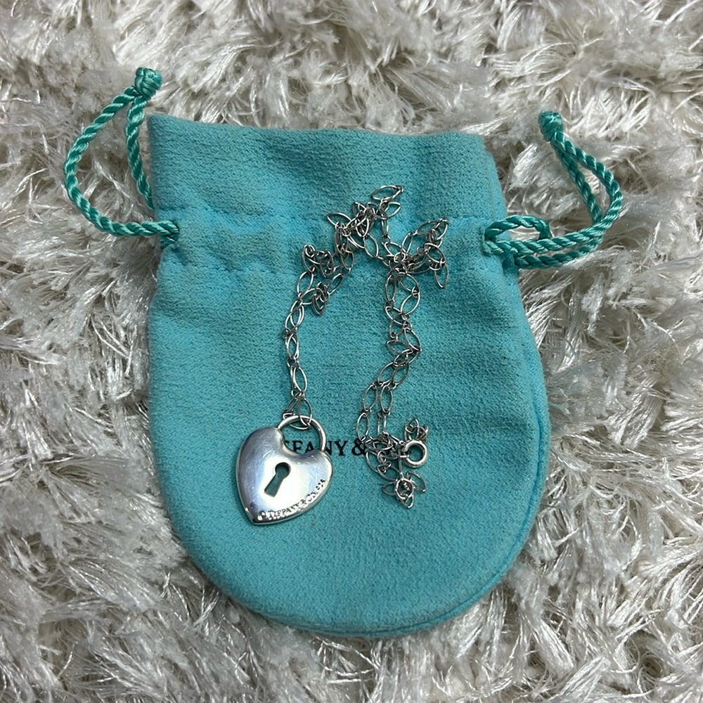 Authentic Tiffany and Co Lock heart necklace